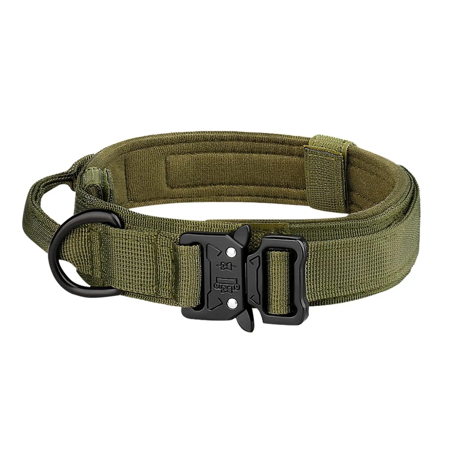 Outdoor Tactical Dog Collar with Metal Buckle - Breathable Nylon Training Collar for Medium & Large Dogs