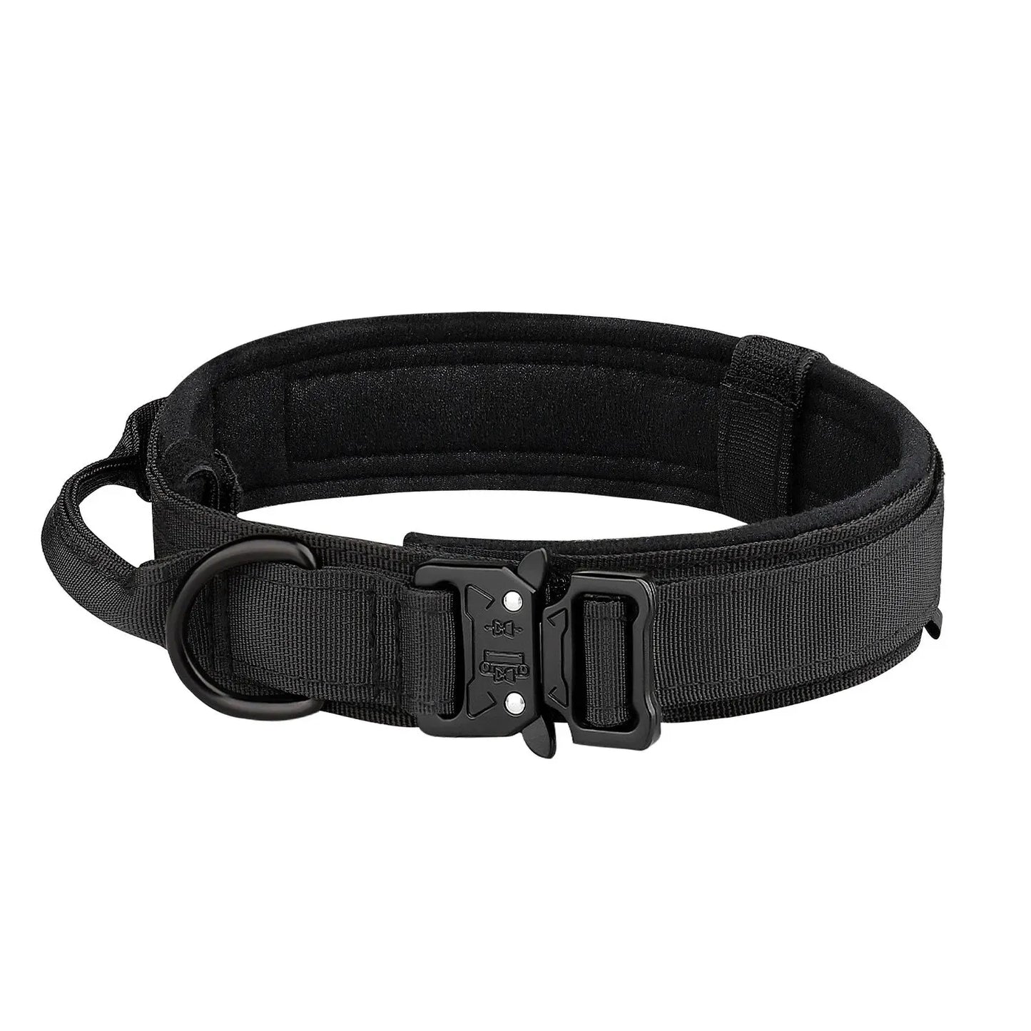 Outdoor Tactical Dog Collar with Metal Buckle - Breathable Nylon Training Collar for Medium & Large Dogs