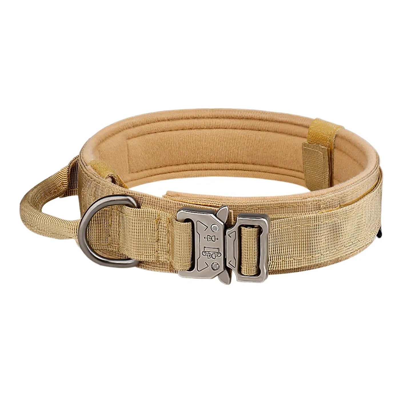 Outdoor Tactical Dog Collar with Metal Buckle - Breathable Nylon Training Collar for Medium & Large Dogs
